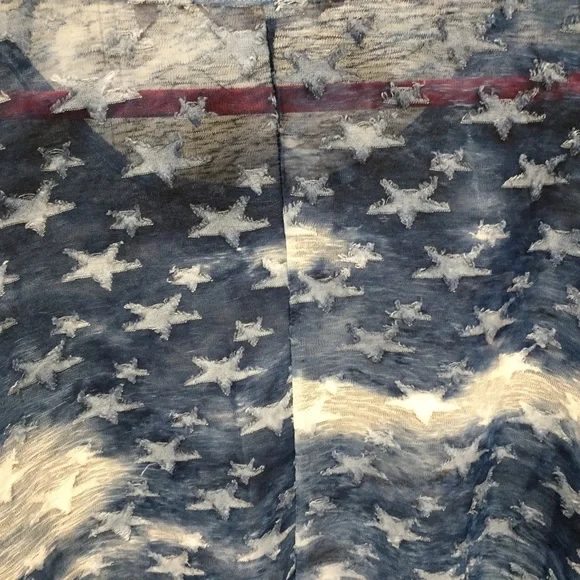 Soft Surroundings Sheer Blue & White Star Top Small/ Medium - Picture 15 of 16